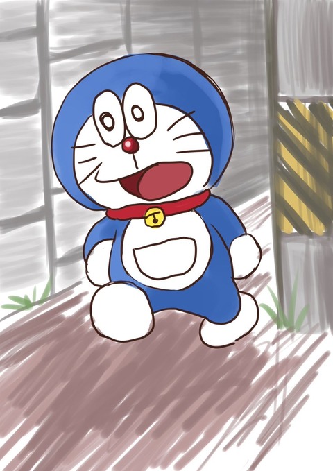 がんばってドラえもん描いたのにパチンコで負けた帰りのドラえもんって言われた