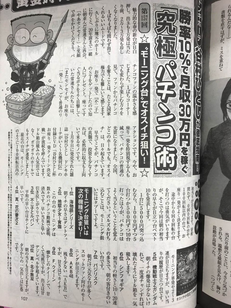 谷村ひとしが選ぶ モーニング狙いが出来る台ランキング が発表 ぱちとろ速報 谷村ひとしが選ぶ モーニング狙いが出来る台ランキング が発表 ぱちとろ速報