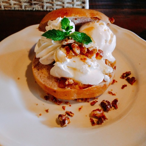 ベーグルパルフェ ハニーウォルナッツ Vanitoy Bagel 若葉店 おやつノート 埼玉版