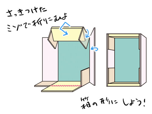 ドールハウスの作り方 組み立てる