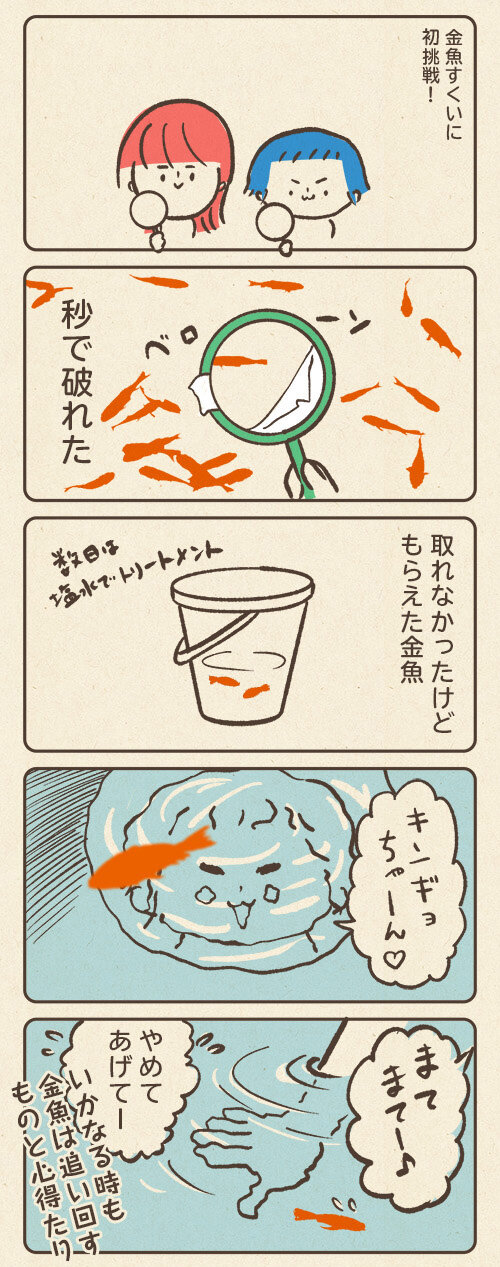 金魚はいついかなる時も追い回すものと心得たり