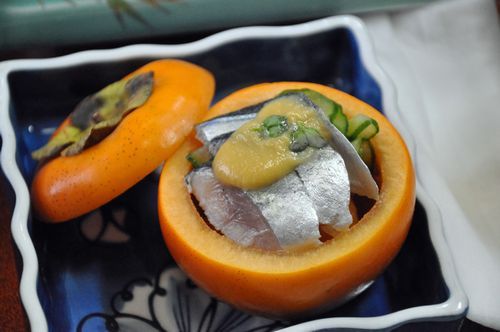 柿を器にした料理です