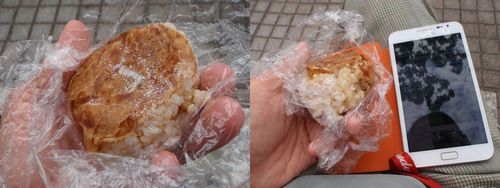 発芽モード玄米おにぎりを二個食べました