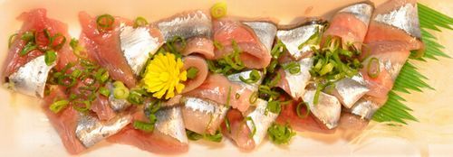 秋刀魚(さんま)の刺身をしていただきました