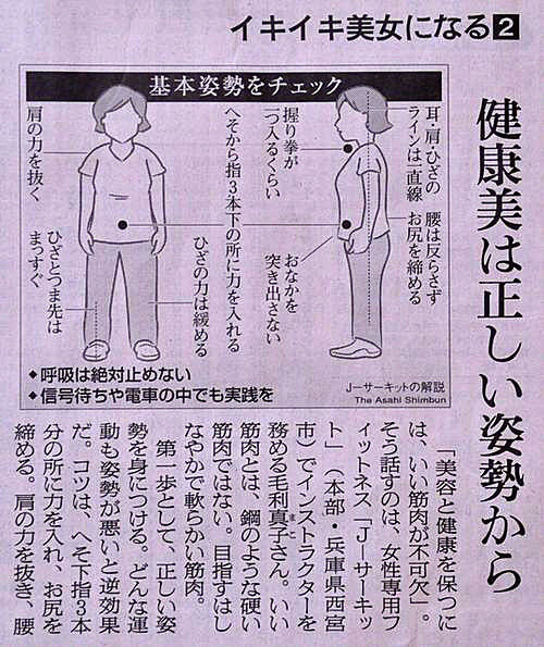 3月23日の朝日新聞に「イキイキ美女になる2」