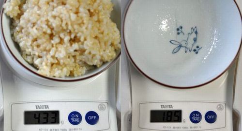 茶碗の重さを差し引くと約240gです