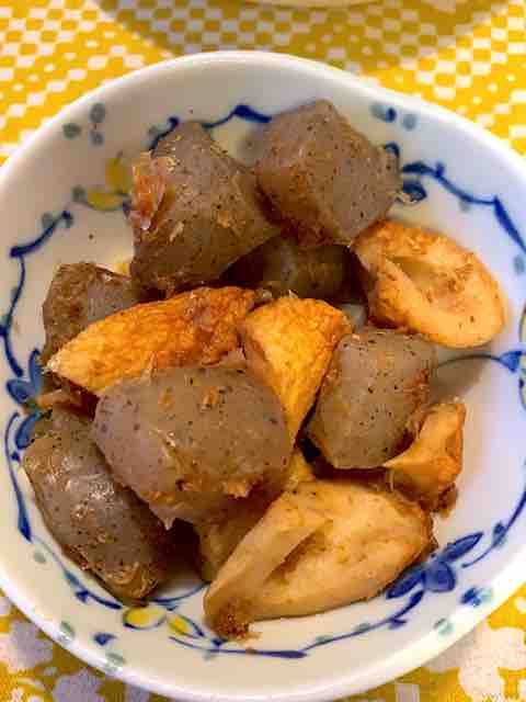 こんにゃくとちくわの甘辛煮 専業主婦のトモ こんにゃくとちくわの甘辛煮 専業主婦のトモ