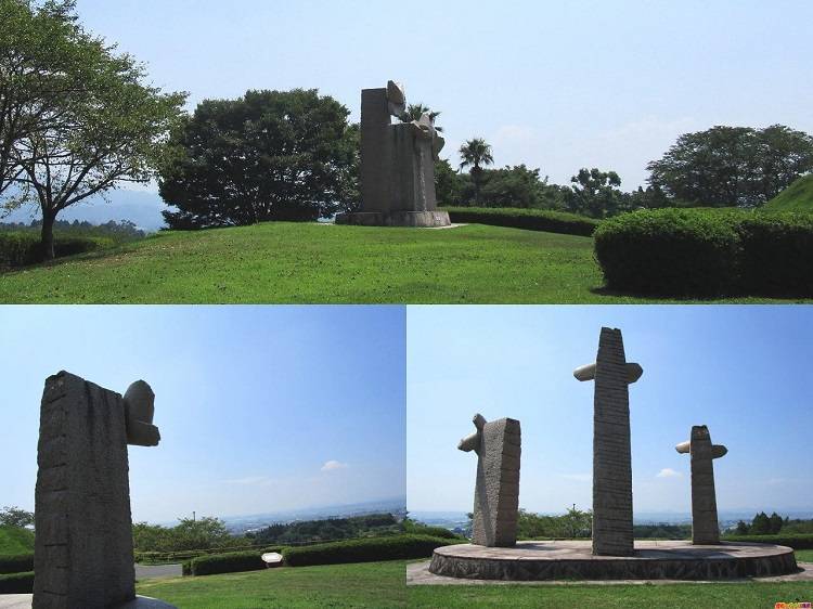 熊本県 一本松公園 石のかざぐるま 好きっちゃ 温泉
