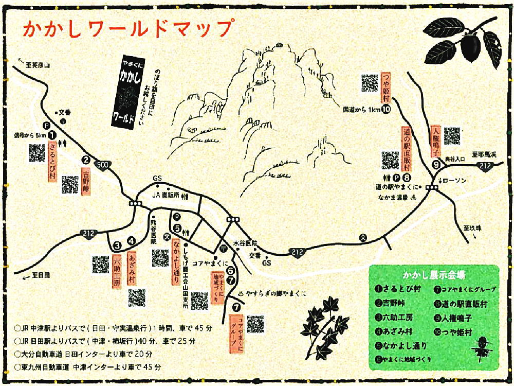 大分県 やまくにかかしワールド21 会場 好きっちゃ 温泉