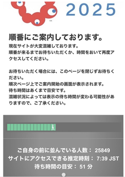 万博待ち時間スクショ