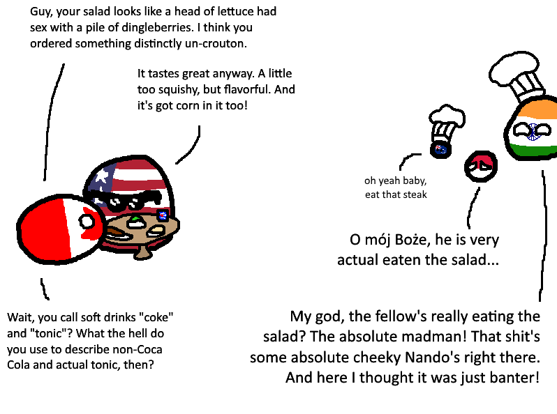 Canada And America Order Food ポーランドボール 万国旗 Canada And America Order Food ポーランドボール 万国旗