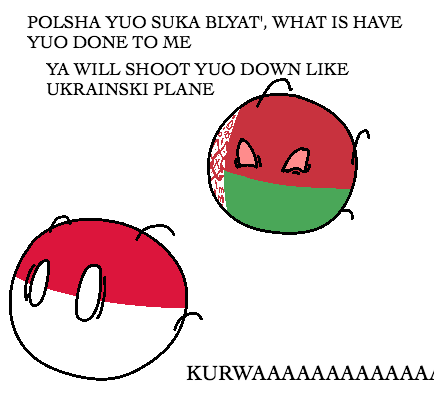 Mischievous Poland ポーランドボール 万国旗