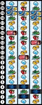 パチスロモンキーターン2のリール配列図