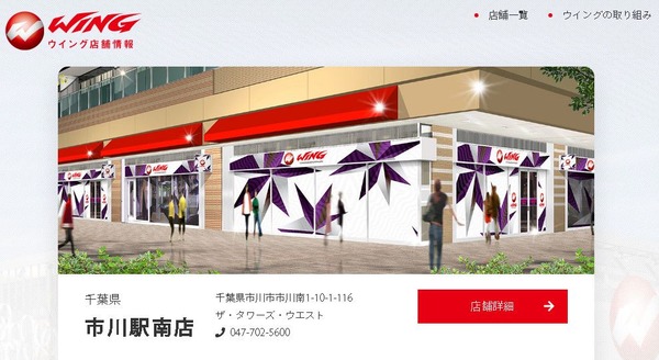 千葉県市川市市川にある「ウイング市川駅南店」11月5日の営業をもって閉店へ