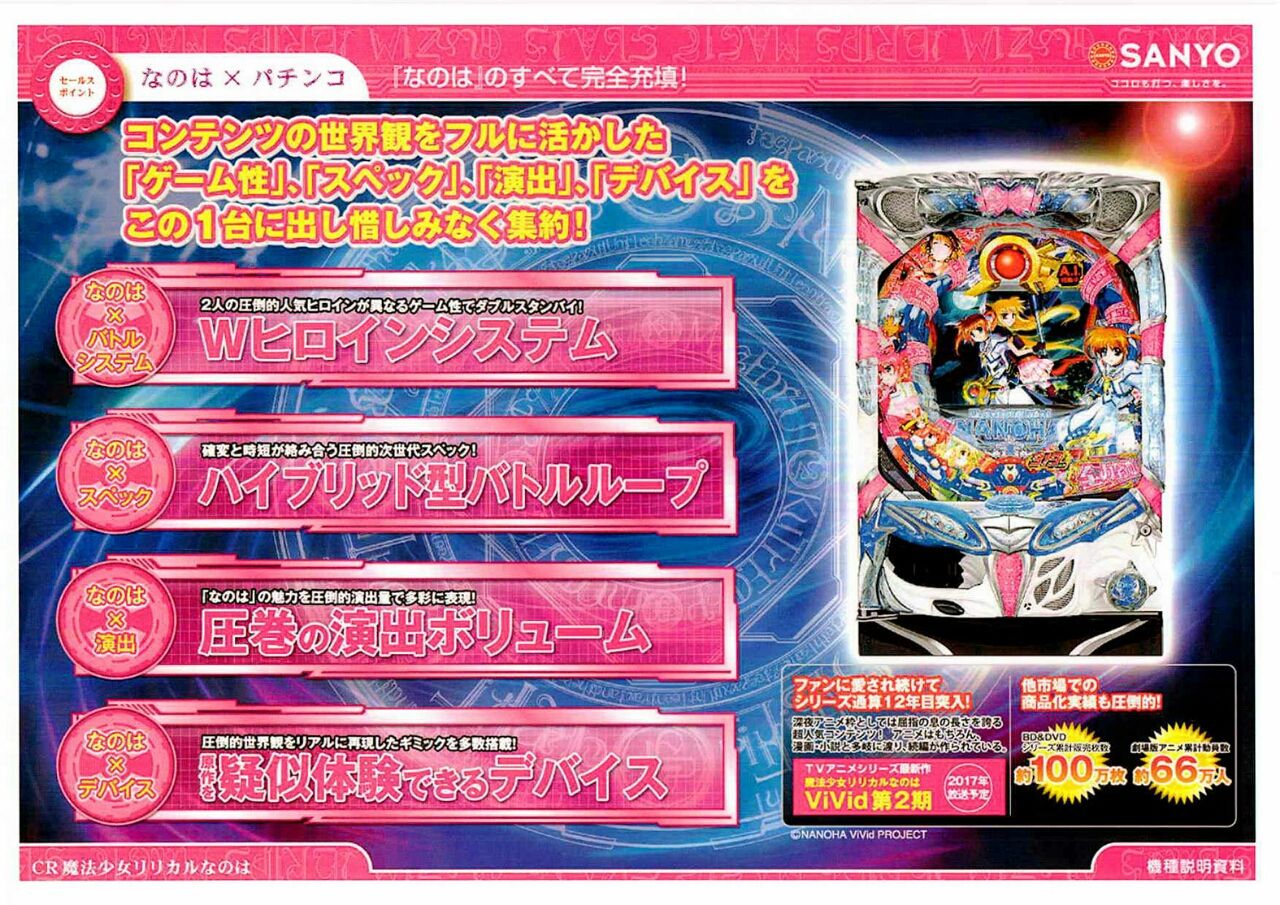 新台 三洋 Cr魔法少女リリカルなのは 機種説明資料公開キタ ゚ ゚ 魔法陣visionで自ら魔法陣を召喚してる気分を味わえるぞwwwwwwww パチンコ パチスロ Com 新台 三洋 Cr魔法少女リリカルなのは 機種説明資料公開キタ ゚ ゚ 魔法陣visionで自ら魔法陣を召喚してる気分を味わえるぞwwwwwwww パチンコ パチスロ Com