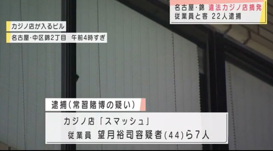 画像あり 名古屋市の違法カジノ店 スマッシュ 摘発 客と関係者あわせて22人が逮捕される パチンコ パチスロ Com 画像あり 名古屋市の違法カジノ店 スマッシュ 摘発 客と関係者あわせて22人が逮捕される パチンコ パチスロ Com