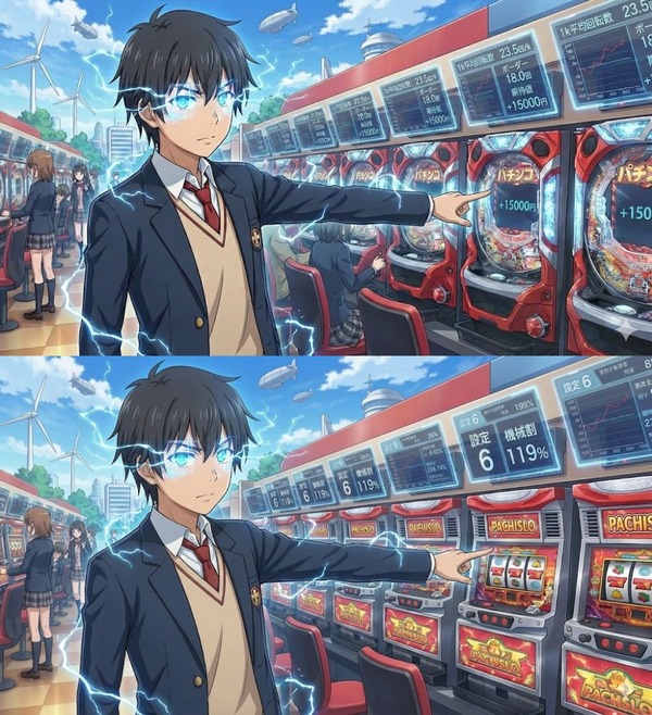 「パチスロの設定が視える能力」or「パチンコで平均何回転回るか視える能力」