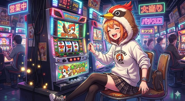 【悲報】スロッターさん、隣にキツツキが着席して終わる…