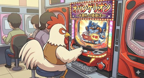 パチンコ打ってたら隣にニワトリが来て不快…