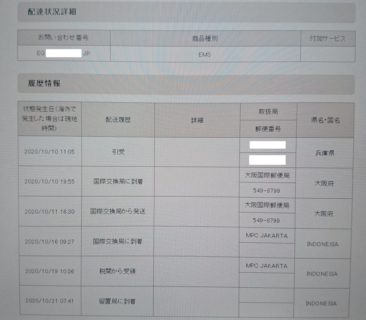 Emsで日本からインドネシアに荷物を送って貰ってみた インドネシア駐在員のブログ