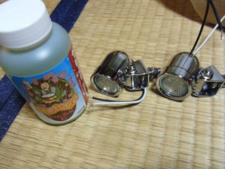 ハーレーの錆取りケミカルとLEDフォグ