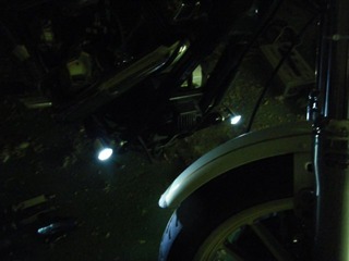ハーレーのLEDフォグ点灯