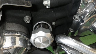 ハーレーダビッドソンのオイル注入口