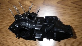 ハーレーダビッドソンのクランクケースとミッションケース