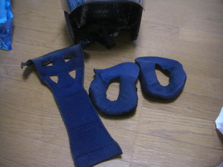 ヘルメットの丸洗い内装