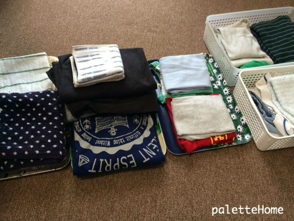 畳んだ洗濯物の簡単な片付け方と家族の洋服収納 Palette Home
