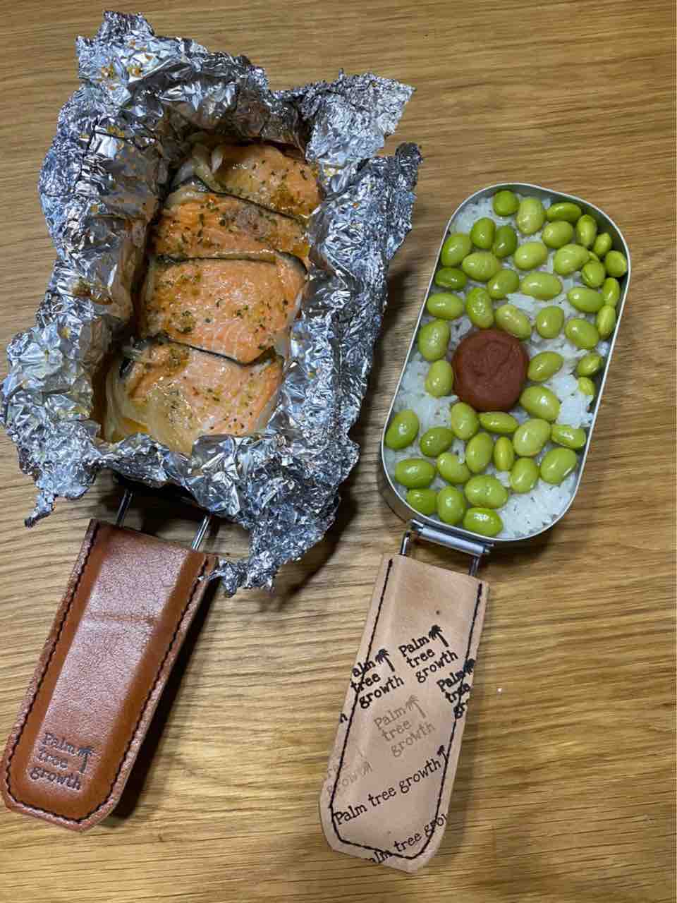 今話題のアレで作る 鮭のホイル焼き と 枝豆と梅の混ぜご飯 Palm Treeのまったりキャンプブログ
