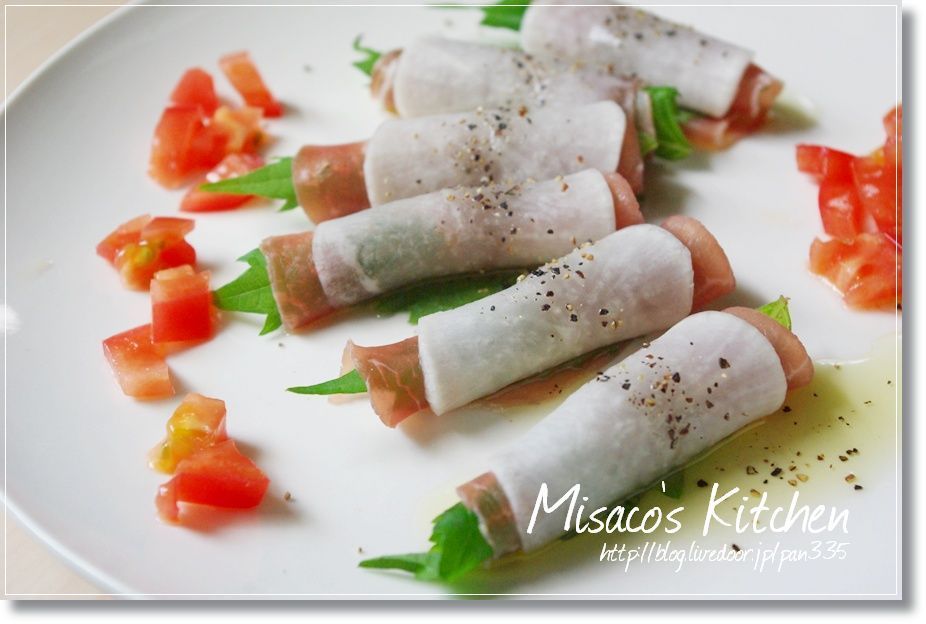 生ハムと大葉の大根巻き Misaco S Kitchen