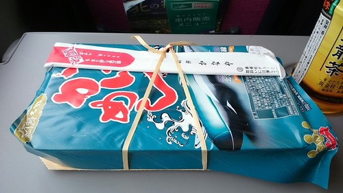 駅弁 かなやのかにめし 特急スーパー北斗11号車内