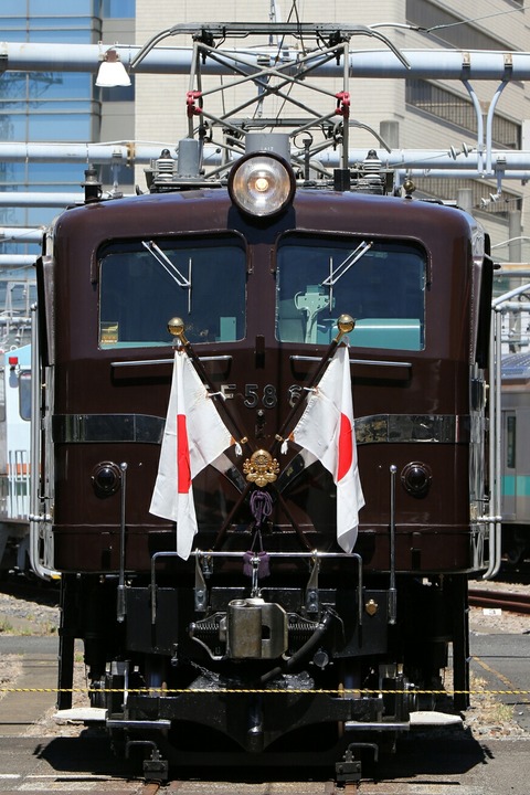 車両展示 EF58 61 JR東日本 東京総合車両センター 夏休みフェア2018