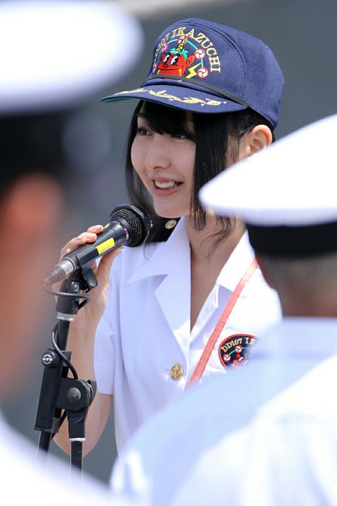 山口立花子 1日艦長任命式 護衛艦 いかづち 第69回 東京みなと祭