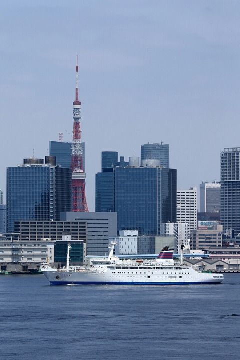 おがさわら丸 東京タワー 東京港 レインボーブリッジ