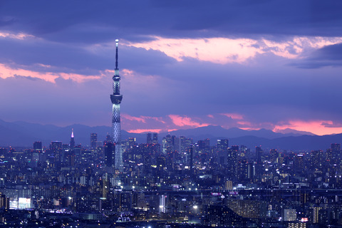 夕景 東京スカイツリー アイ・リンクタウン展望施設