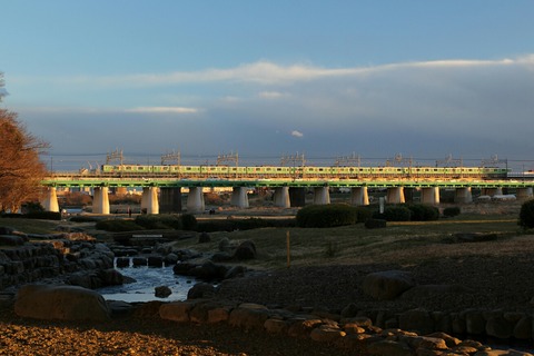 二子橋 多摩川橋梁 東急田園都市線