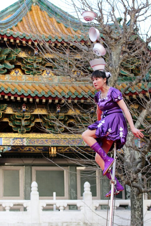 春節 横浜中華街 神技 張海輪 中国雑技 山下町公園