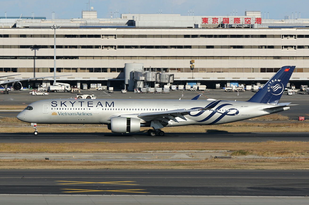 ベトナム航空 エアバスa350 900 スカイチーム塗装機 1月3日 羽田空港 ぱんこの撮影日記 本館 ベトナム航空 エアバスa350 900 スカイチーム塗装機 1月3日 羽田空港 ぱんこの撮影日記 本館