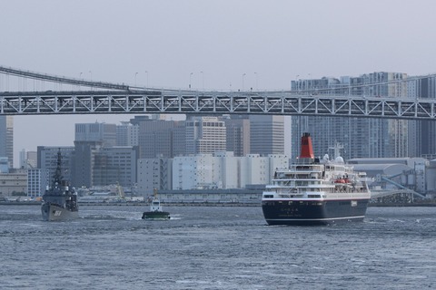 にっぽん丸 練習艦せとゆき Two-Shot 晴海埠頭