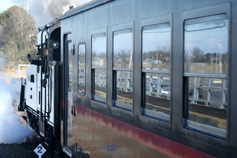 真岡鐵道 C11 325 50系客車 C12 66 回送列車 折本駅