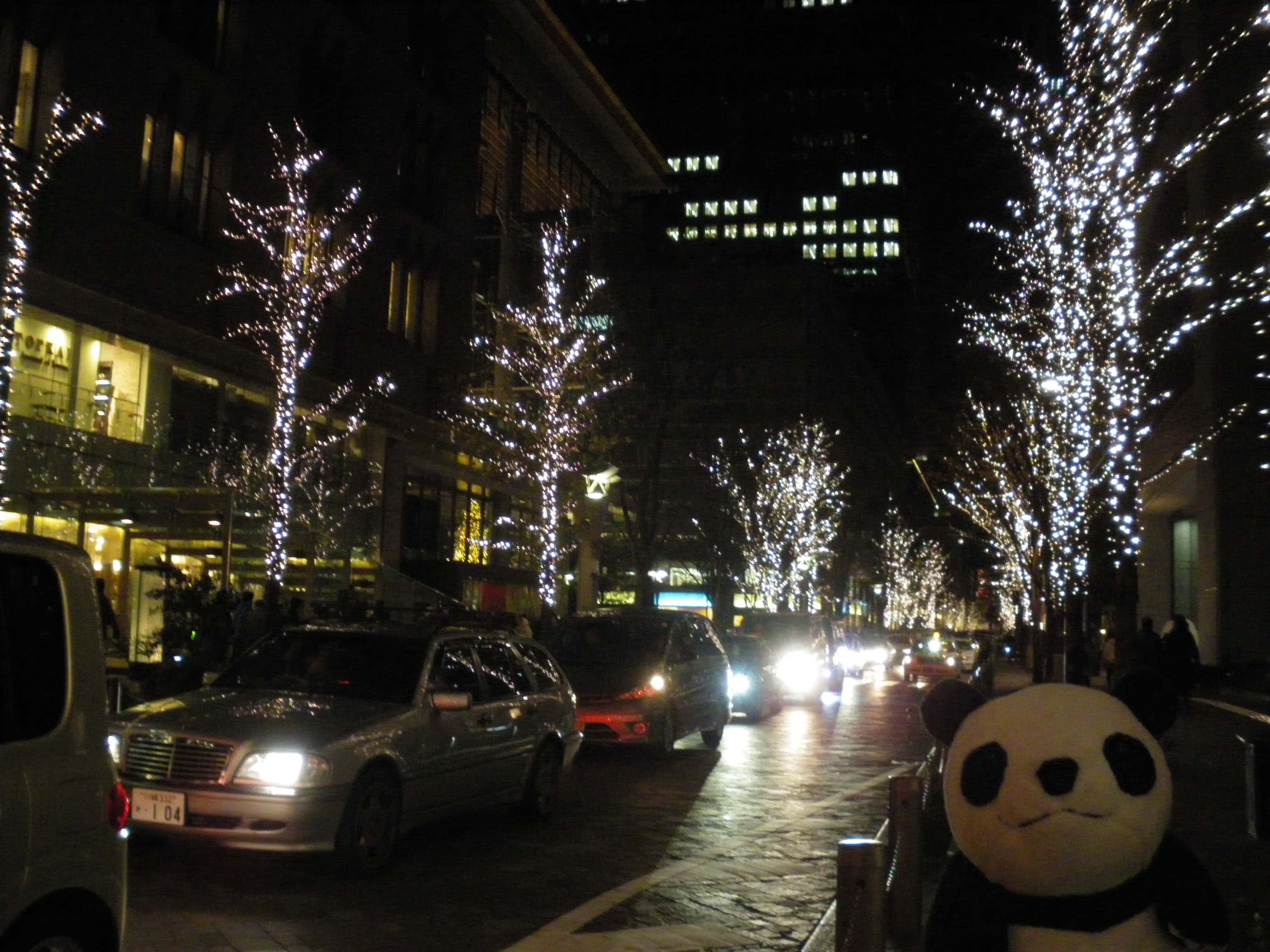 キラキラした街 Marunouchi Illumination せいしんパンダ Panda In Seishin Cho
