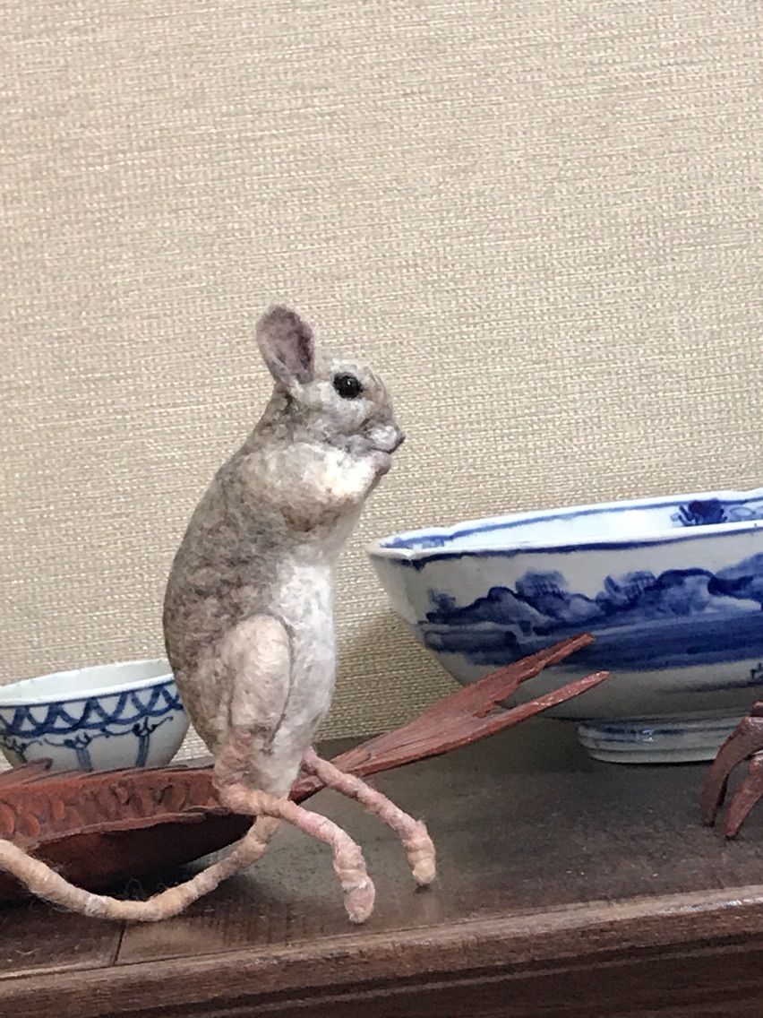 オオミユビトビネズミ 羊毛の苑 生き物羊毛フェルト オオミユビトビネズミ 羊毛の苑 生き物羊毛フェルト