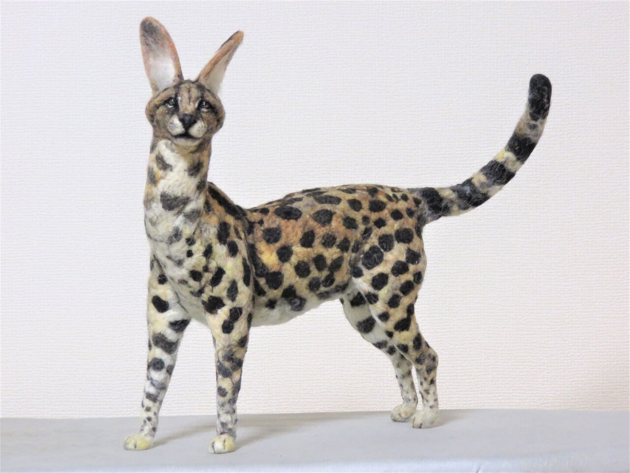 サーバルキャット 羊毛の苑 生き物羊毛フェルト サーバルキャット 羊毛の苑 生き物羊毛フェルト