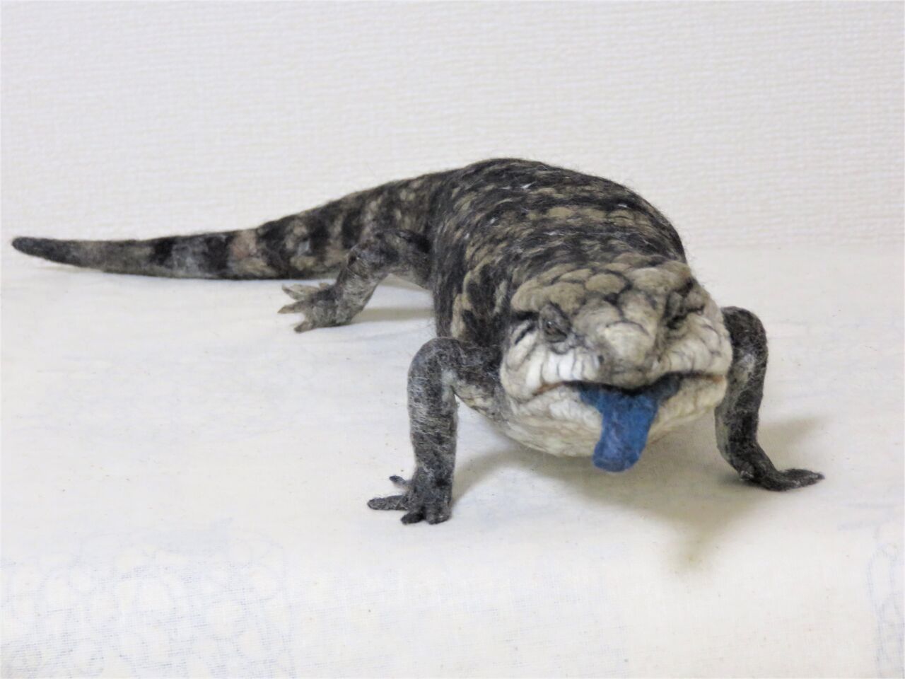 アオジタトカゲ 羊毛の苑 生き物羊毛フェルト