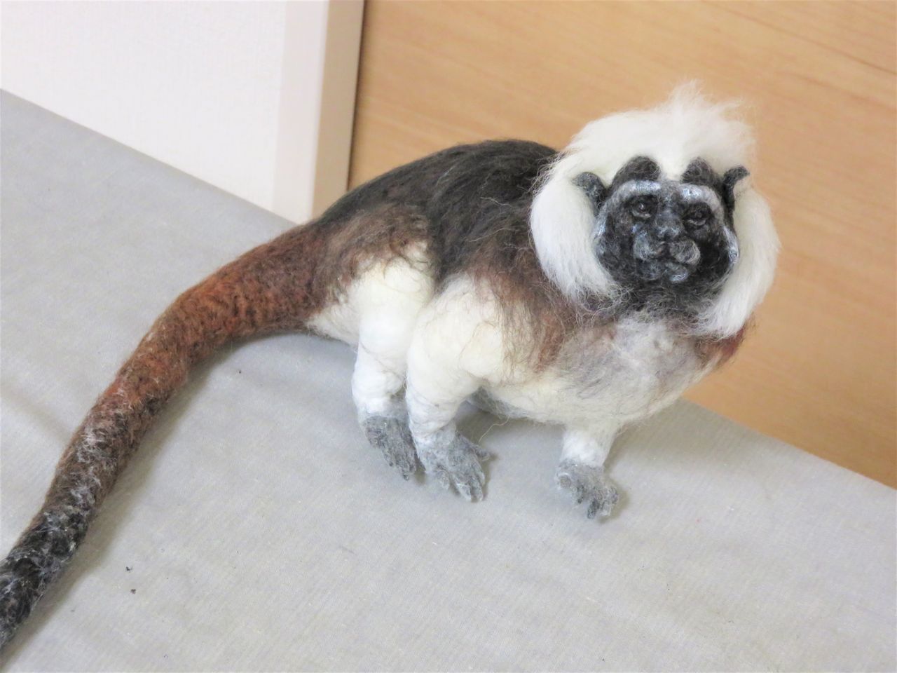 ワタボウシタマリン手直し 羊毛の苑 生き物羊毛フェルト