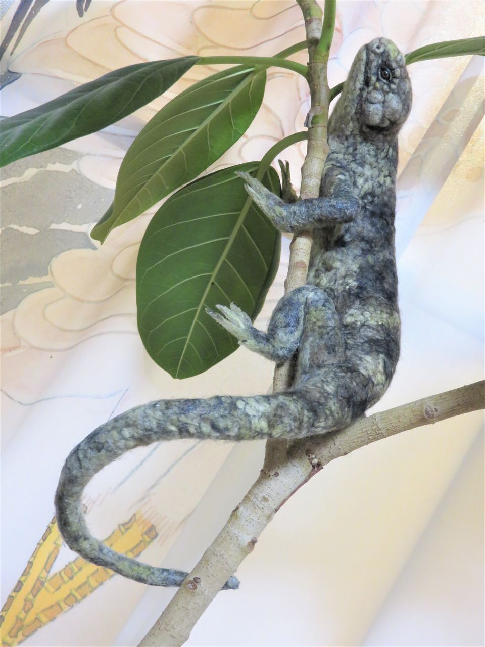 オマキトカゲ 羊毛の苑 生き物羊毛フェルト