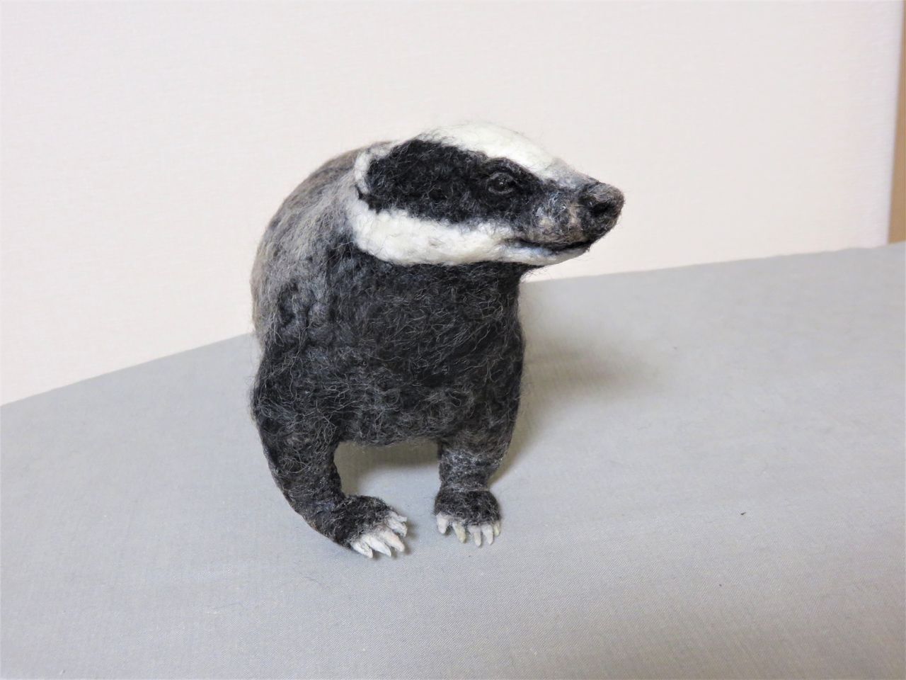ヨーロッパアナグマ 羊毛の苑 生き物羊毛フェルト