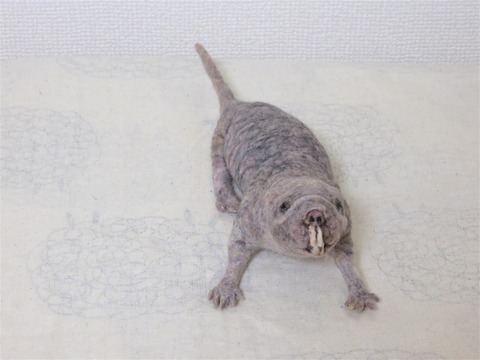 ハダカデバネズミ② : 羊毛の苑～生き物羊毛フェルト～